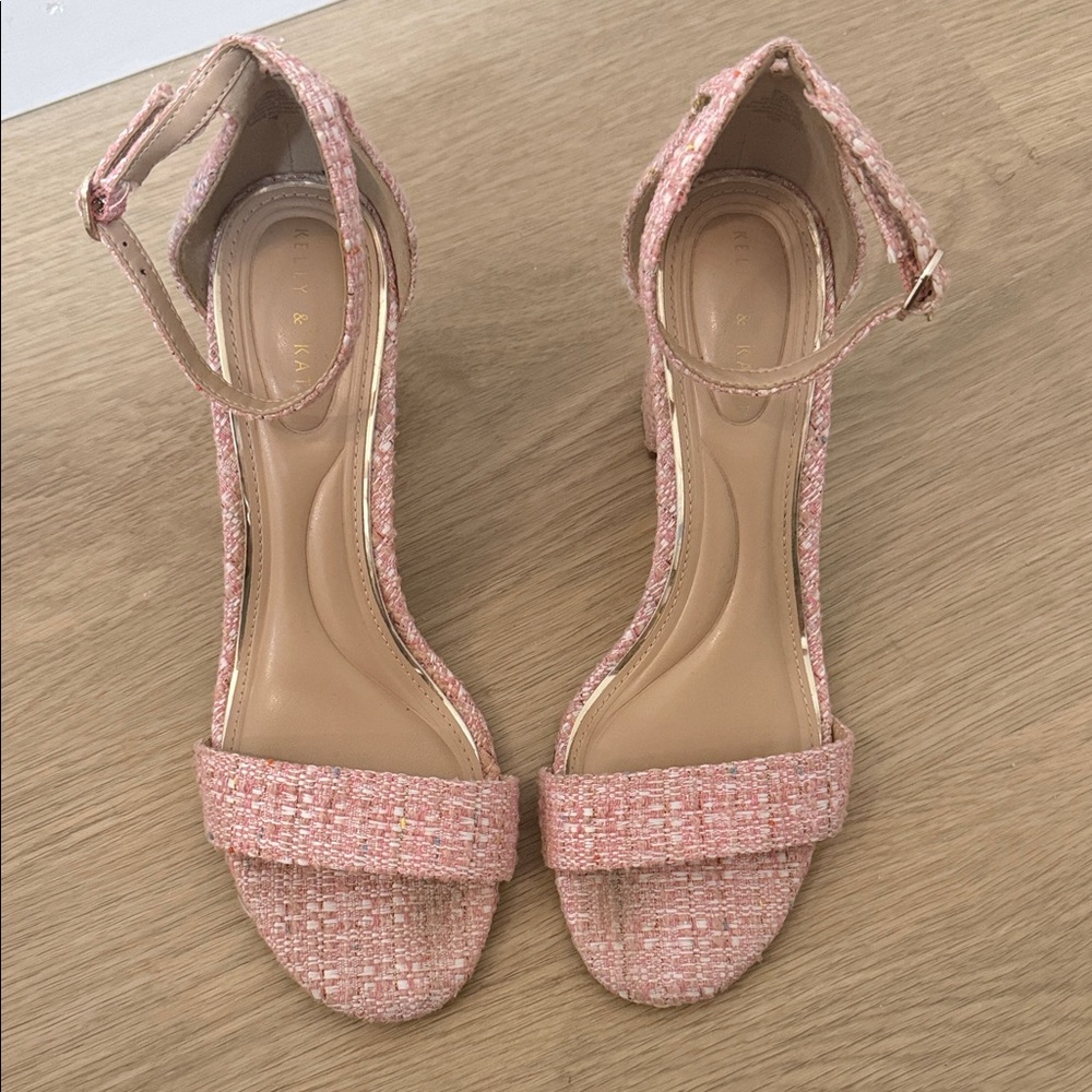 Kelly & Katie Pink Tweed Heels 7.5